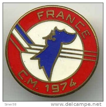 Broche Championnat Du Monde Hockey 1974 - Other & Unclassified