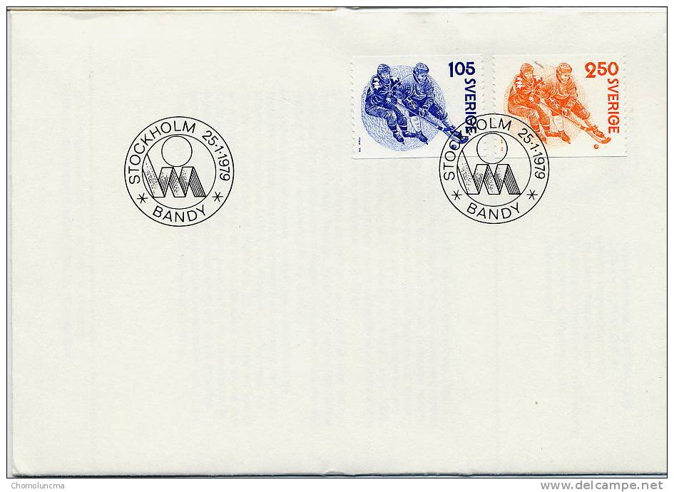 Hockey Sur Glace Eishockey Ice Hockey Sweden Suede FDC - Hockey (sur Glace)