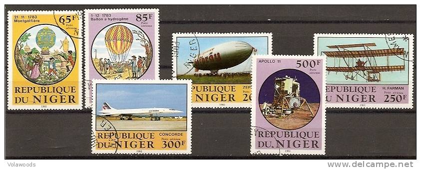 Niger - Serie Completa Usata: Storia Dell'aviazione - Otros (Aire)