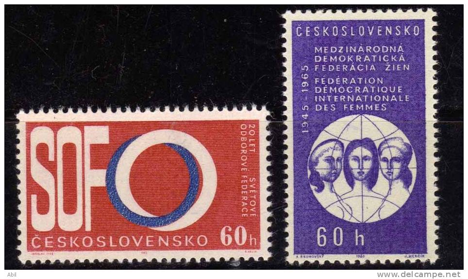 Tchécoslovaquie 1965 N°Y.T. : 1417 Et 1418** - Ungebraucht