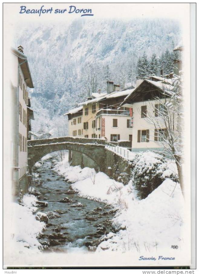 Beaufort Sur Doron - En Hiver , Le Vieux Pont Sur Le Doron - Beaufort