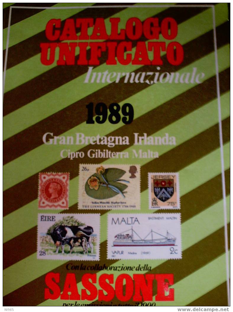 CATALOGO UNIFICATO GRAN BRETAGNA - IRLANDA - CIPRO - GIBILTERRA - MALTA   ANNO 1989 - Grande-Bretagne