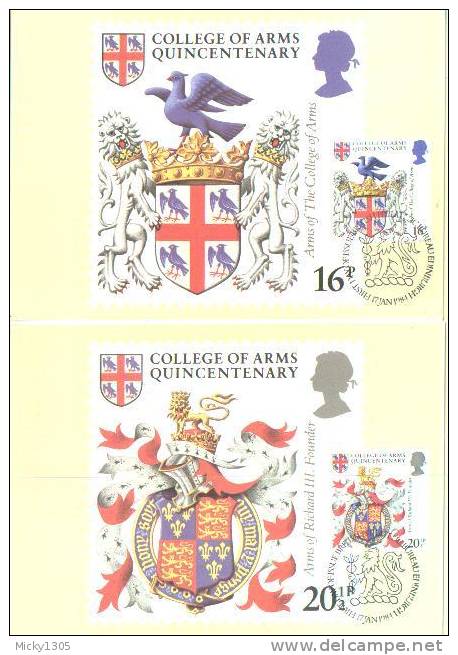 Großbritannien / United Kingdom - Mi-Nr 975/978 - Vier Maxikarten / Four Maxicards (b014) ## - PHQ Karten