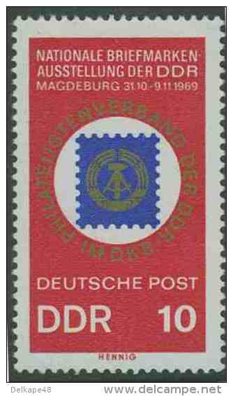 DDR Germany 1969 Mi 1477 YT 1174 ** Badge DDR Philatelists' Association / Philatelistenverbandes Der DDR - Andere & Zonder Classificatie