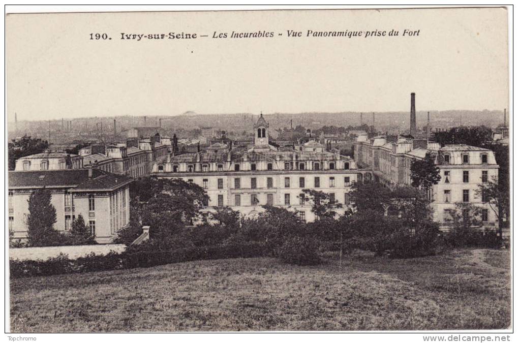 CARTE POSTALE IVRY SUR SEINE Les Incurables Vue Panoramique Prise Du Fort - Ivry Sur Seine