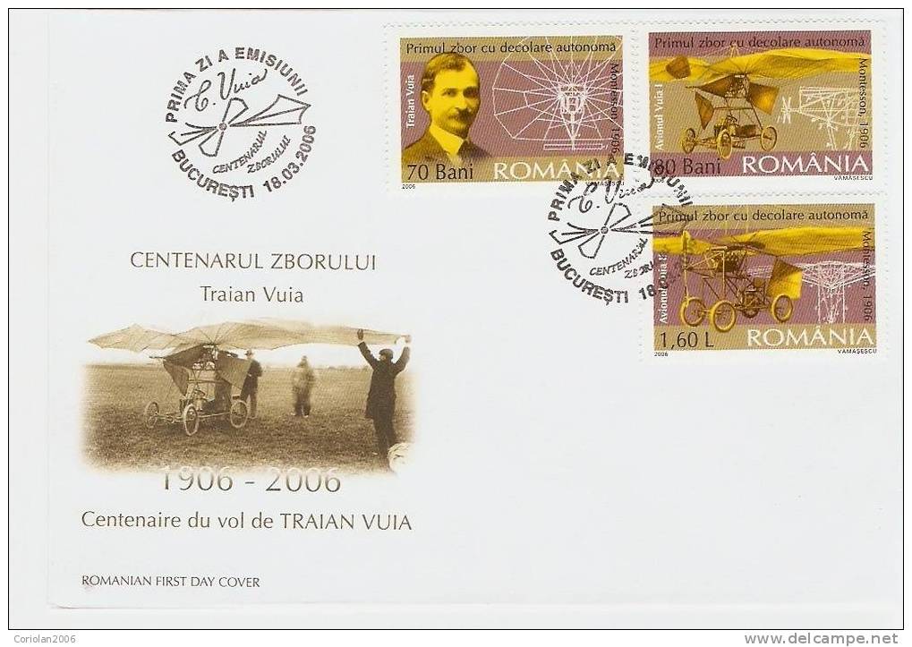 Romania 2006 FDC / 100 Years First Flight Of Traian Vuia / 2 Fdc - FDC