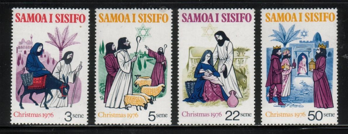 SAMOA 1976 CHRISTMAS SET OF 4 NHM - Samoa (Staat)