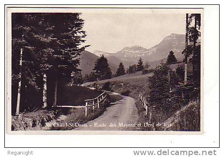 SUISSE  HATEL ST DENIS !!! CPA 3106 !!! Route Des Moyens & Dent De Lys   TOP - Yens