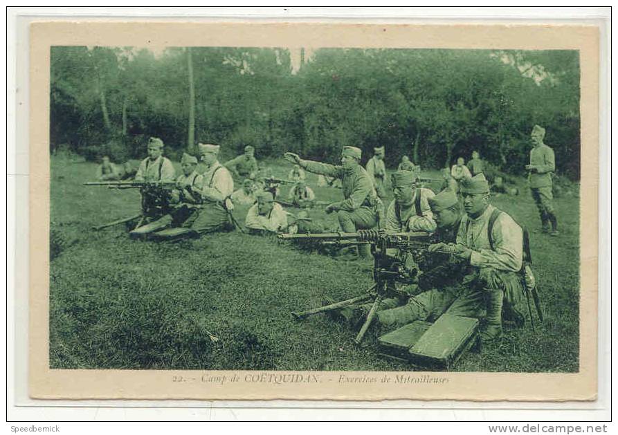 9700 CAMP DE COETQUIDAN Excercices De MITRAILLEUSES . 22 Berthaux . Viaud étienne , 65 RI CM1 - Guer Coetquidan