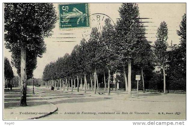 D94 - FONTENAY-sous-BOIS  - Avenue De Fontenay, Conduisant Au Bois De Vincennes - Fontenay Sous Bois