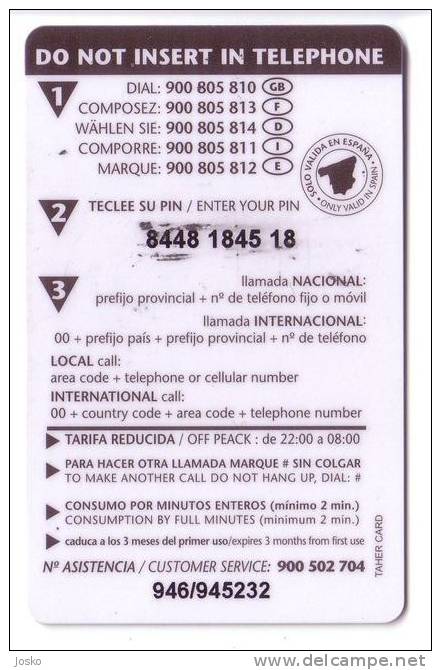 SAN ANTONIO - IBIZA ( Spain ) ** Prepaid Card - Espana  *** City - Town - Ville - Cité - Ciudad - Stadt - Stad - Citta - Otros & Sin Clasificación