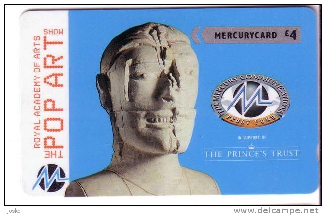 ROYAL ACADEMY OF ARTS - Pop Art  ( England Mercury Card ) - Code 29MERB - Mercury Communications & Paytelco