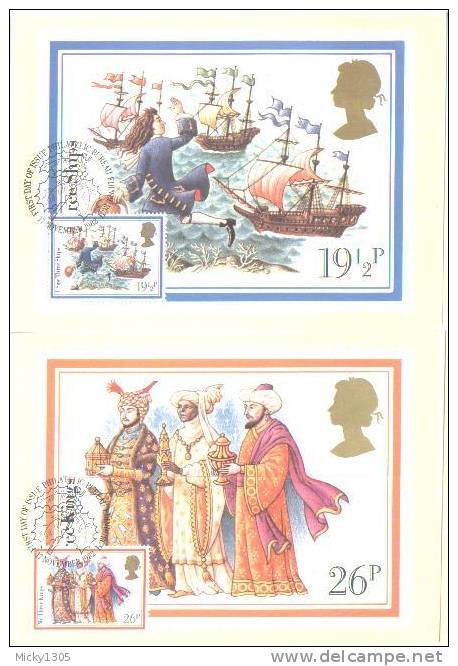 Großbritannien / United Kingdom - Mi-Nr 933/937 - Fünf Maxikarten / Five Maxicards (b022) ## - Tarjetas PHQ