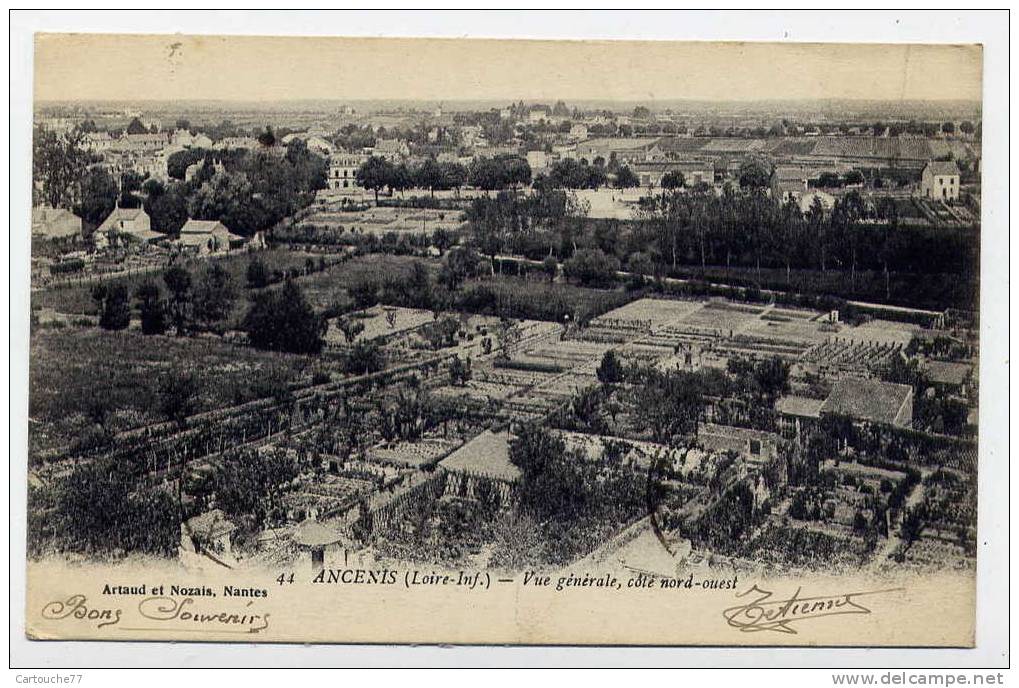 K10 - ANCENIS - Vue Générale Côté Nord-Ouest (1918) - Ancenis