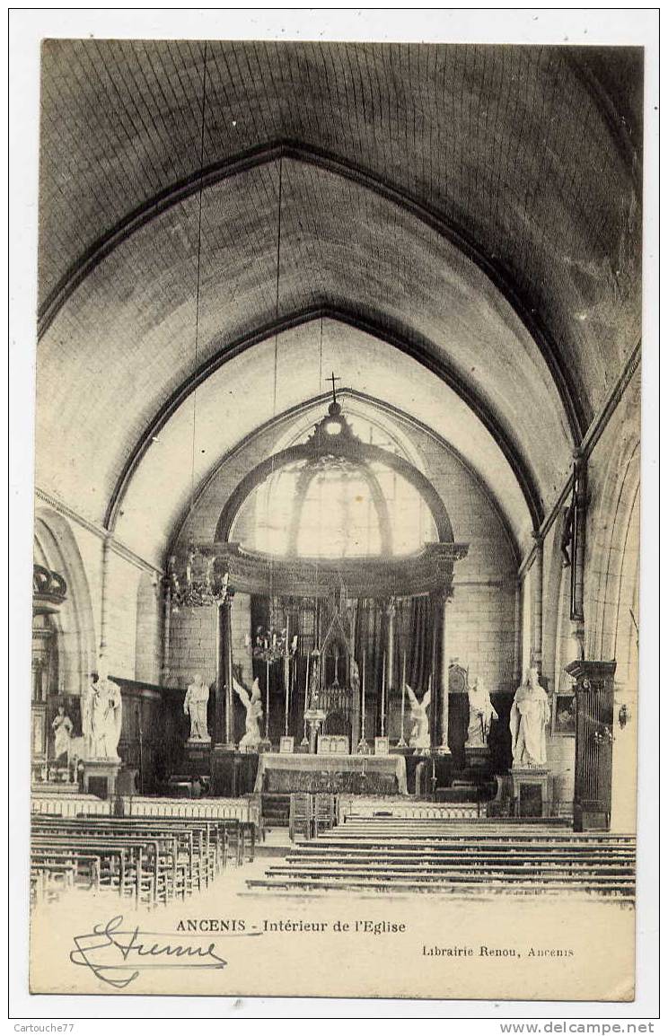 K10 - ANCENIS - Intérieur De L'église (1918) - Ancenis