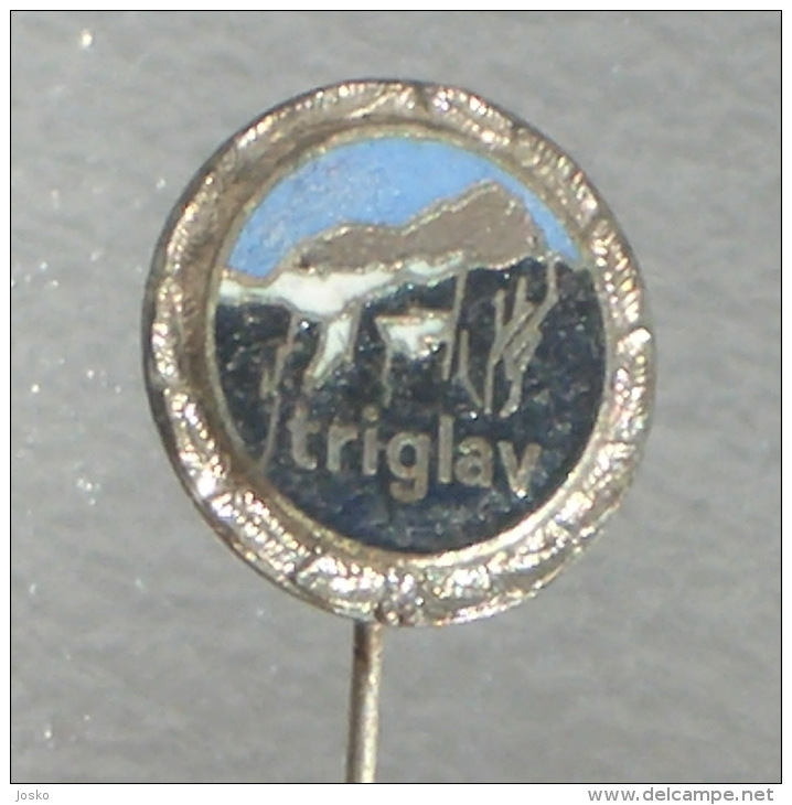 MOUNTAINEERING - TRIGLAV  ( Slovenian Vintage Enamel Pin ) Badge Alpinisme Alpinismo Climbing Mountaineer Mountains - Alpinisme