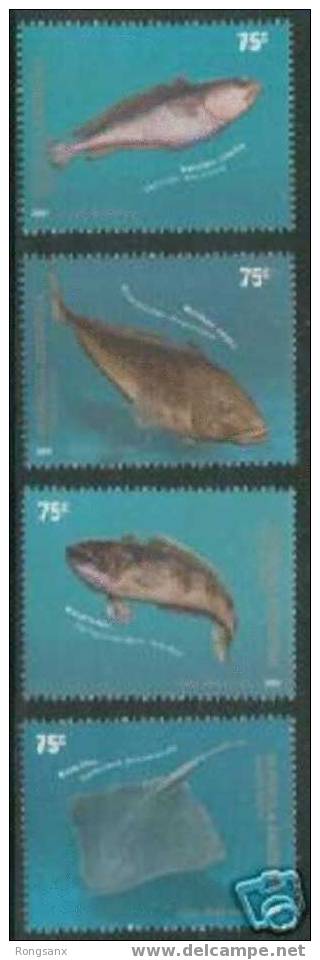 2004 ARGENTINA FISHES FROM MALVINAS ISLAND 4V - Unused Stamps