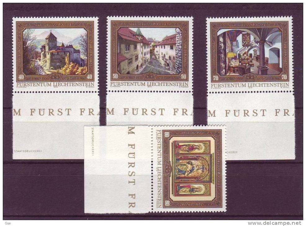 LIECHTENSTEIN 1978 - Yvert 647/50** - Joseph 2° - Unused Stamps