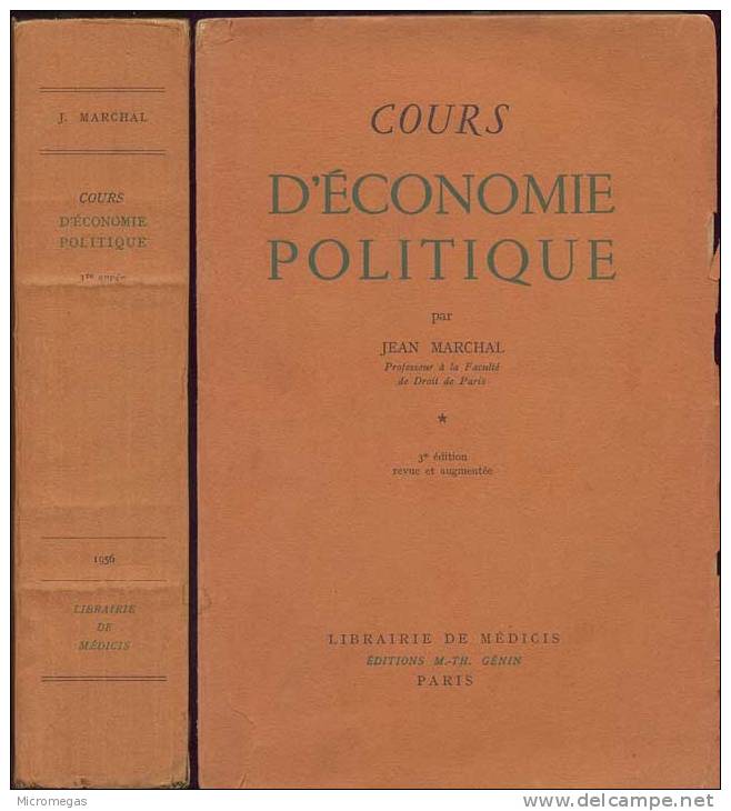 Jean Marchal : Cours D'économie Politique - Right