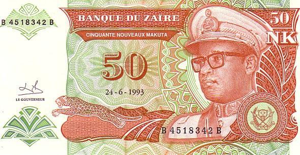 ZAÏRE   50 Nouveaux Makuta   Daté Du 24-06-1993   PIck 57    *****BILLET  NEUF***** - Zaire