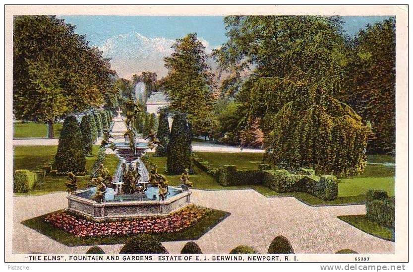 Newport RI - The Elms - Berwind Estate  - 1936 - Architecture Gardens Jardins - Neuve Mint - Newport