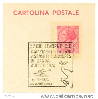 1974 Italia  Livorno  Canoe  Canoa - Canoa