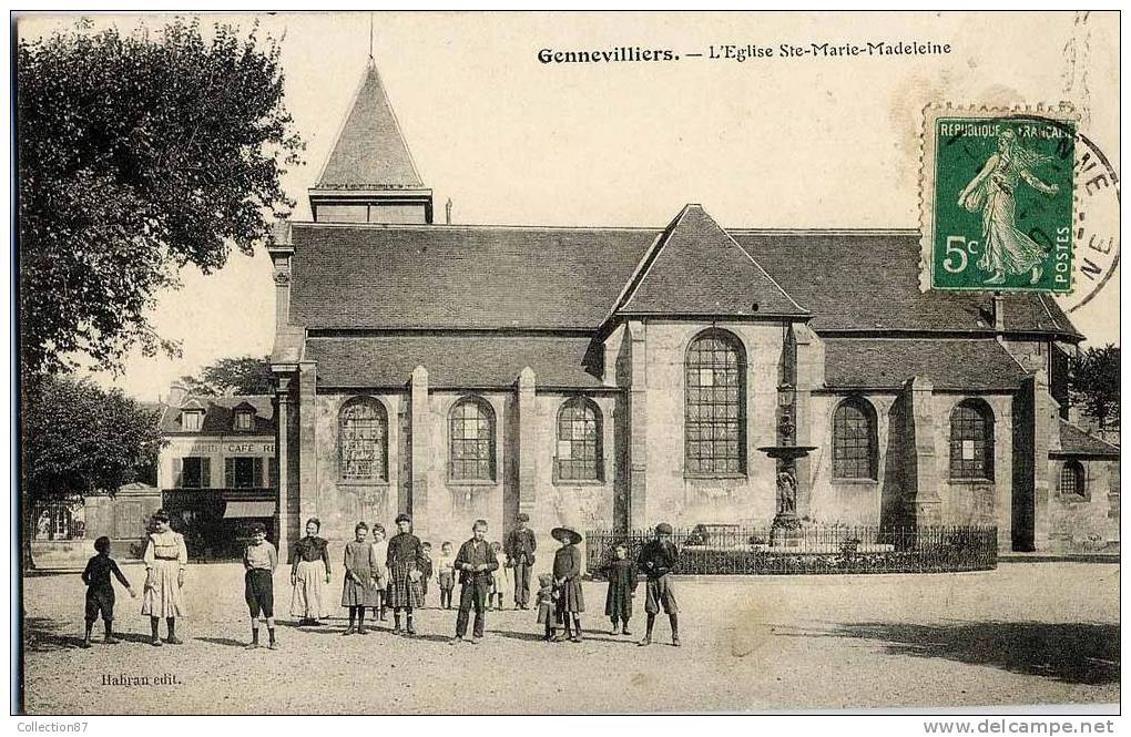 92 - HAUTS De SEINE - GENNEVILLIERS - ANIMATION PLACE De L´EGLISE STE MARIE MADELEINE - CAFE RESTAURANT - Gennevilliers