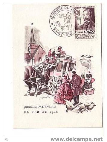 Journé Du Timbre 1948 Saint Brieuc Côtes D´Armor - ....-1949