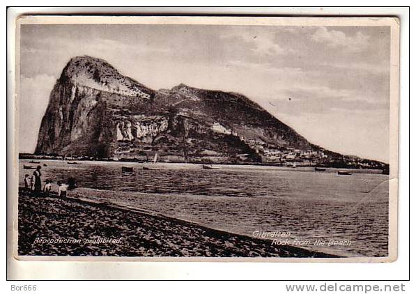 GOOD OLD POSTCARD - GIBRALTAR - Rock From The Beach - Gibraltar