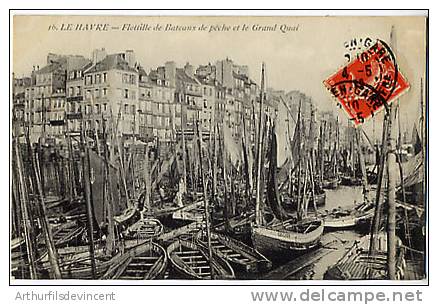 76 Le Havre  Flottille De Bateaux De Pêche à Quai - Cap De La Hève