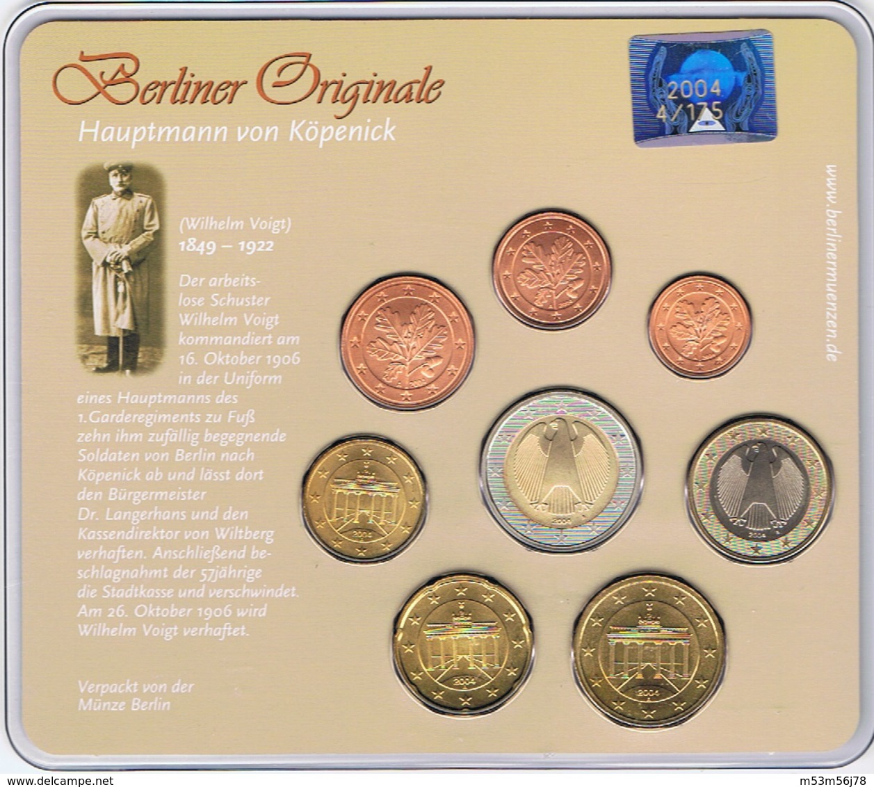 Deutschland KMS 2004 - Berliner Originale / Hauptmann V. Köpenick - Deutschland