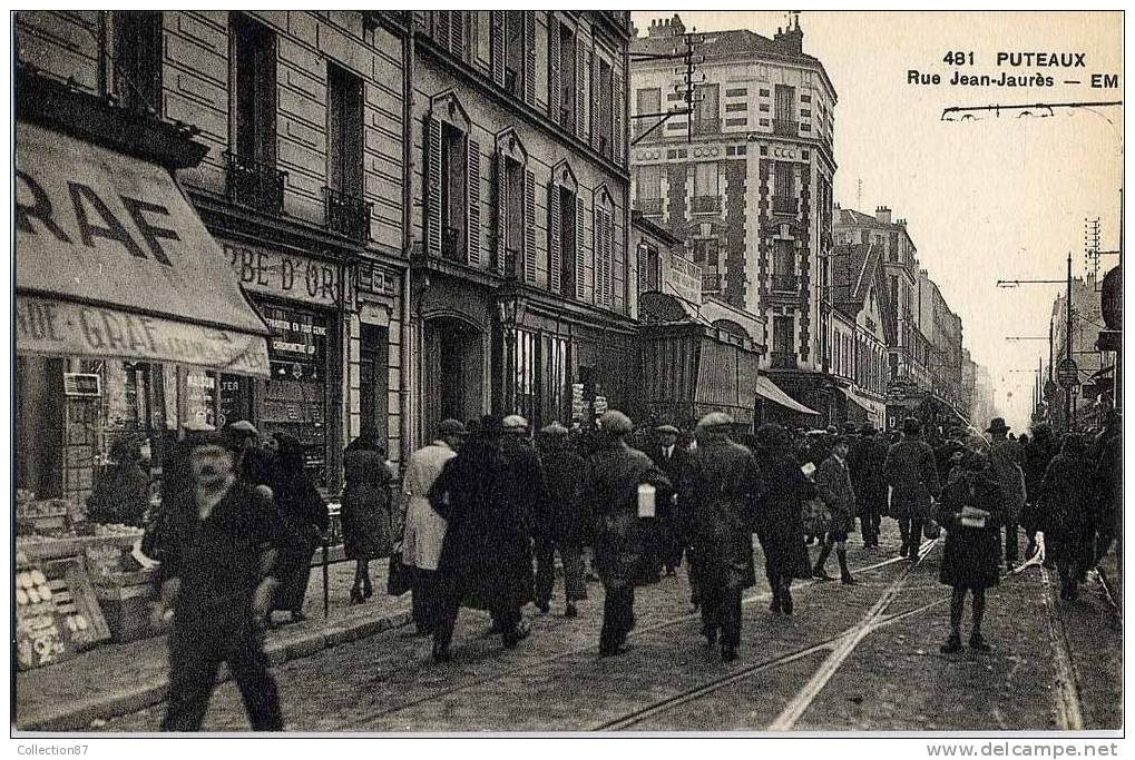 92 - HAUTS De SEINE - PUTEAUX - RUE JEAN JAURES - GROSSE ANIMATION - Puteaux