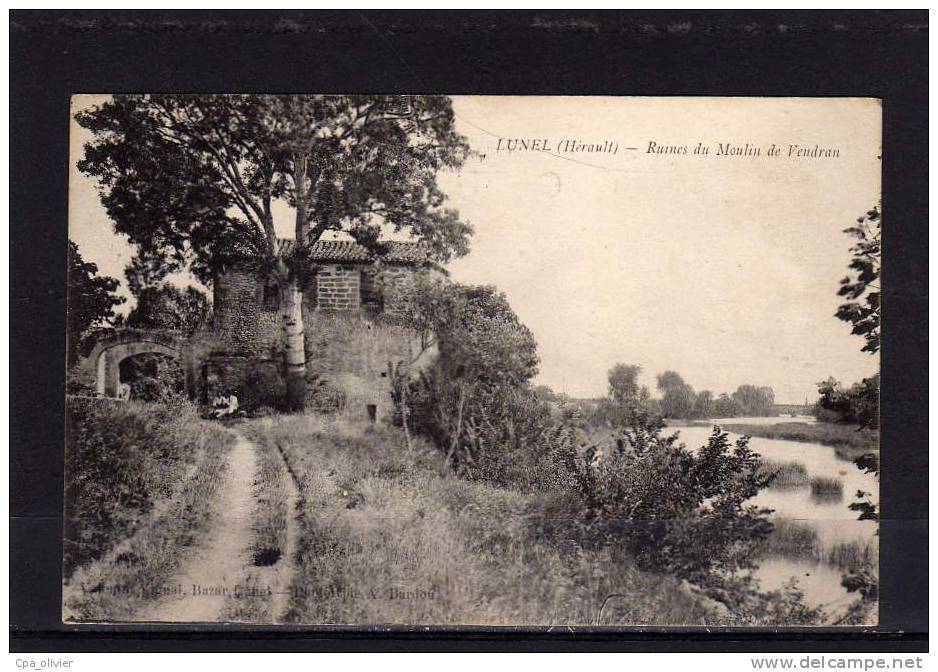 34 LUNEL Moulin De Vandran, Vendran?, Ruines, Ed Vignal, 192? - Lunel