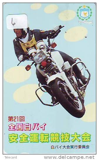 TELEFONKARTE Télécarte Polizei (6)  Police - Motorrad - Police Motorcycle - Phonecard Japan Telefonkarte Japon - Policia