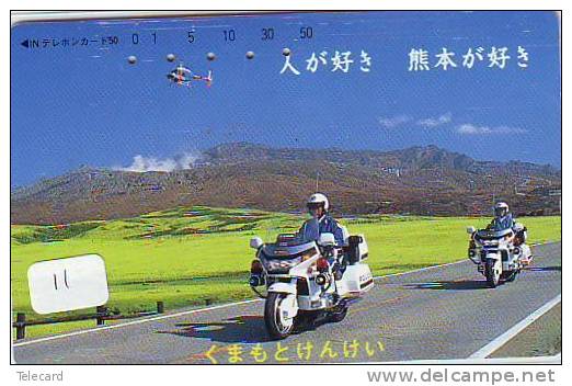 Télécarte Polizei (11)  Police - Motorrad - Police Motorcycle - Phonecard Japan Telefonkarte Japon - Polizia