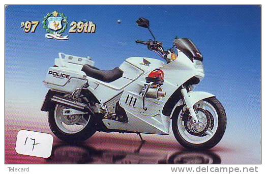 Télécarte Polizei (17)  Police - Motorrad - Police Motorcycle - Phonecard Japan Telefonkarte Japon - Polizia