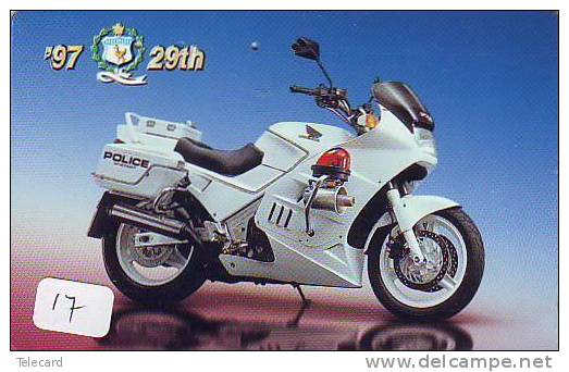 Télécarte Polizei (17)  Police - Motorrad - Police Motorcycle - Phonecard Japan Telefonkarte Japon - Policia
