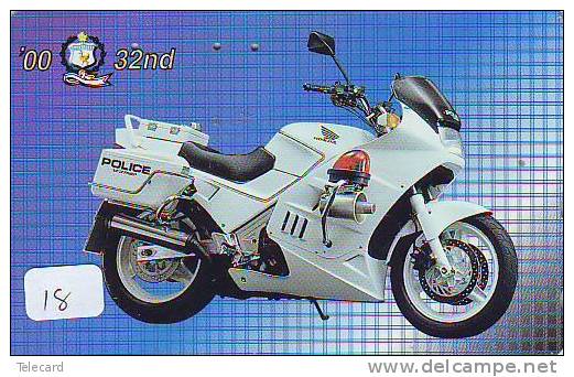 TELEFONKARTE Télécarte Polizei (18)  Police - Motorrad - Police Motorcycle - Phonecard Japan Telefonkarte Japon - Policia