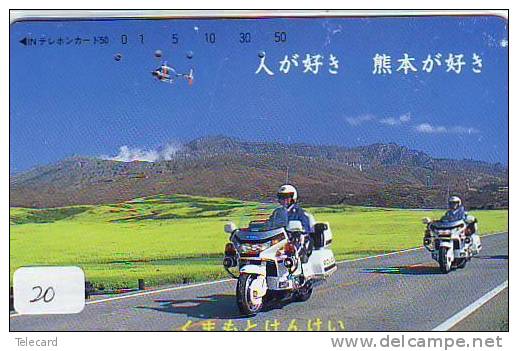 Télécarte Polizei (20)  Police - Motorrad - Police Motorcycle - Phonecard Japan Telefonkarte Japon - Polizia