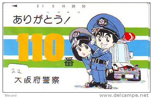 Télécarte Polizei (22)  Police - Motorrad - Police Motorcycle - Phonecard Japan Telefonkarte Japon - Polizia