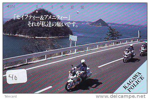 TELEFONKARTE Télécarte Polizei (40)  Police - Motorrad - Police Motorcycle - Phonecard Japan Telefonkarte Japon - Police