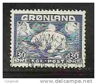 FAUNA - POLAR BEAR - GREENLAND - Yvert # 7 - VF USED - Autres & Non Classés