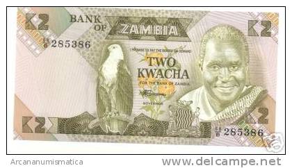 ZAMBIA 2 KWACHA  (80-88)   KM#24  SC/UNC/PLANCHA     DL-2541 - Zambia