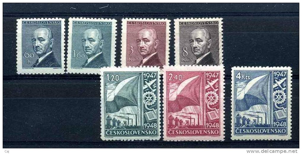 Tchécoslovaquie  :  Yv  436-42  ** - Unused Stamps