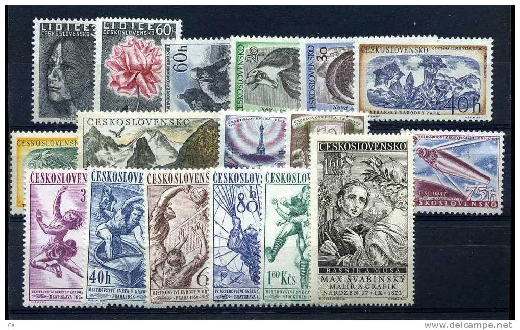 Tchécoslovaquie  :  Yv  917...975  **   , 17 Valeurs - Unused Stamps