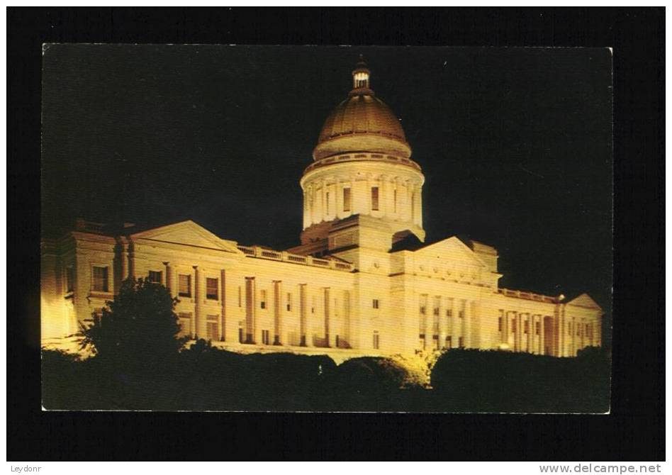 The Arkansas State Capitol At Night, Little Rock, Arkansas - Little Rock