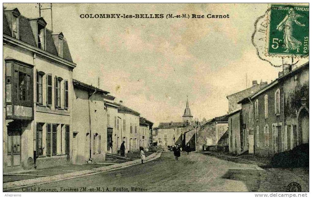 CPA 54 : COLOMBEY LES BELLES  Rue Carnot    A VOIR !!! - Colombey Les Belles