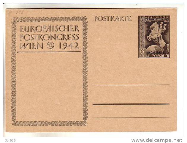 GOOD OLD DEUTSCHES REICH POSTCARD With ORIGINAL STAMP - European Post Congress 1942 (mint) - Andere & Zonder Classificatie