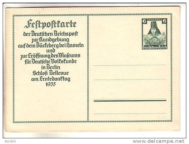 GOOD OLD DEUTSCHES REICH POSTCARD With ORIGINAL STAMP -  Post Hour 1935 (mint) - Sonstige & Ohne Zuordnung