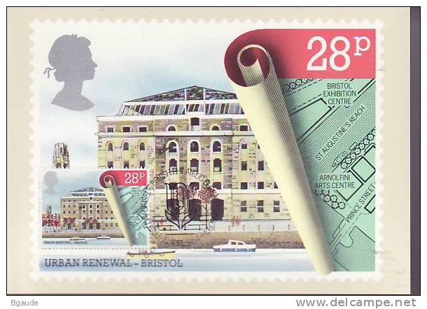 G B  CARTE MAXIMUM NUM.YVERT 1124 LES RENOVATIONS URBAINES - Tarjetas PHQ